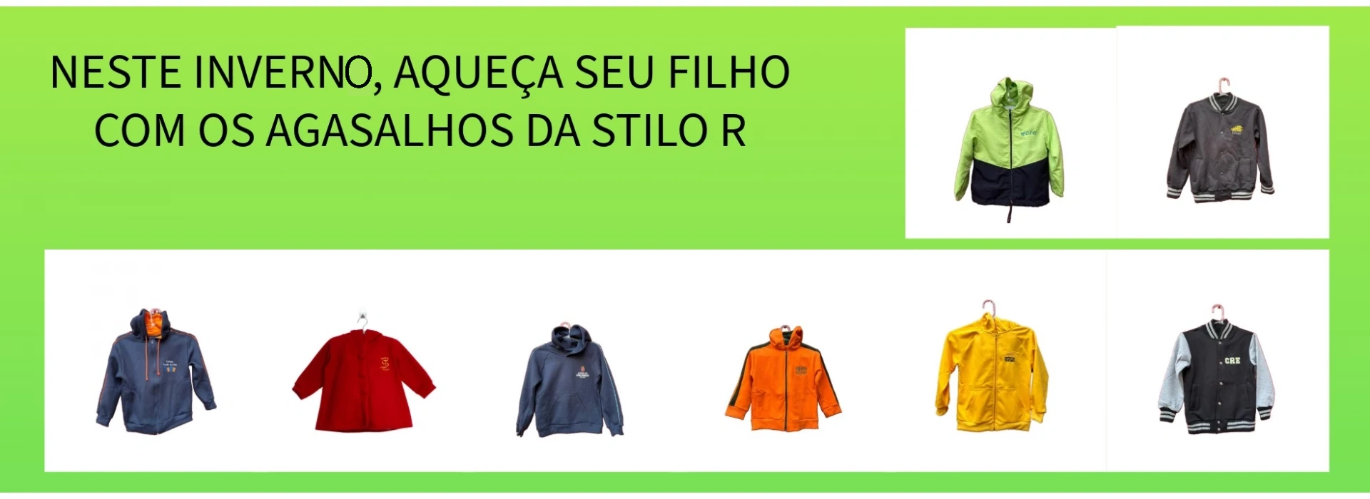 Neste inverno, aqueça seu filho com os agasalhos da Stilo R
