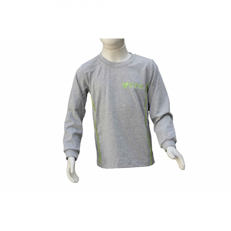 Camiseta de malha cinza mescla m. l. tam. 8 - CRE