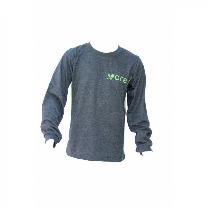 Camiseta de malha grafite m. l. tam. M - CRE