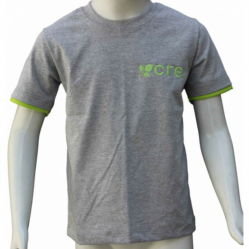 Camiseta de malha verde limo m. c. cre