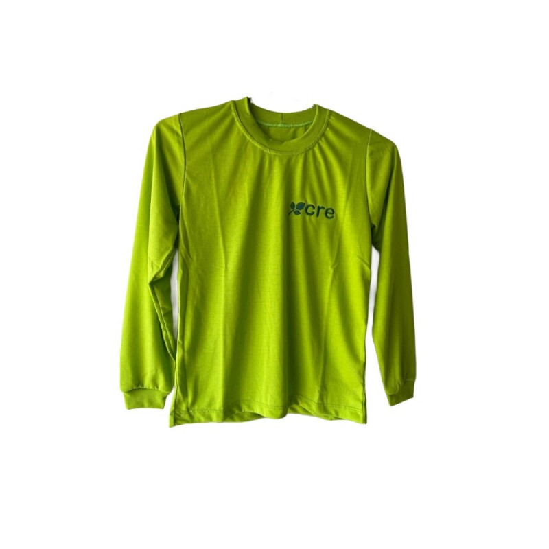 Camiseta de malha verde limo m. l. tam. 4 - CRE
