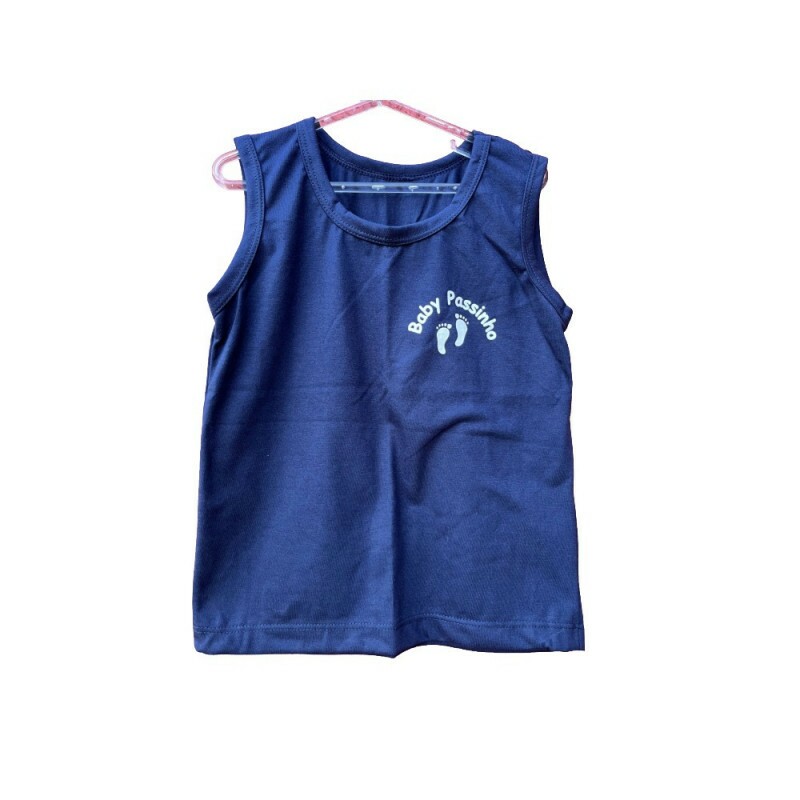 Camiseta regata azul marinho de malha  tam. 4 - BP