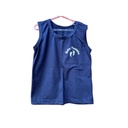 [12055] Camiseta regata azul marinho de malha tam. 1