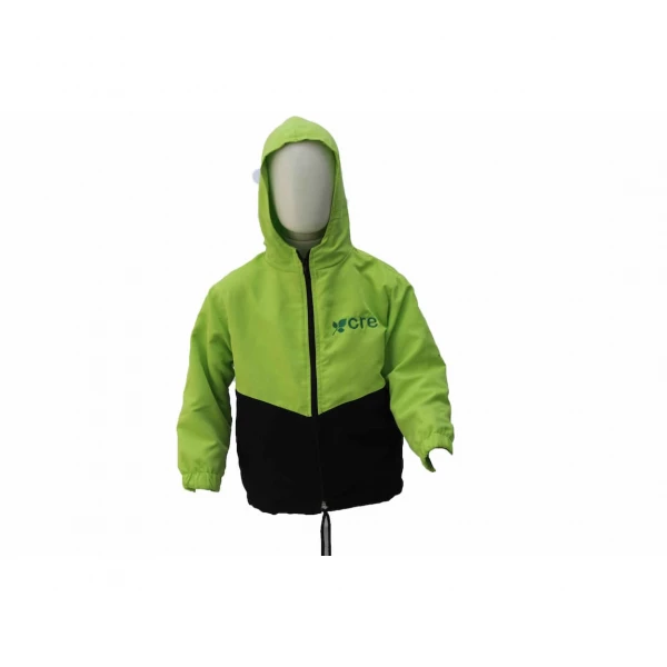 [11291] Jaqueta preta c/verde limão de microf c/ malha tam. 8 - CRE