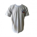 [6889] Camiseta branca de  malha manga curta tam. M- Co