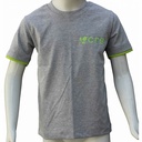 [11220 Series] Camiseta de malha cinza mescla m. c.