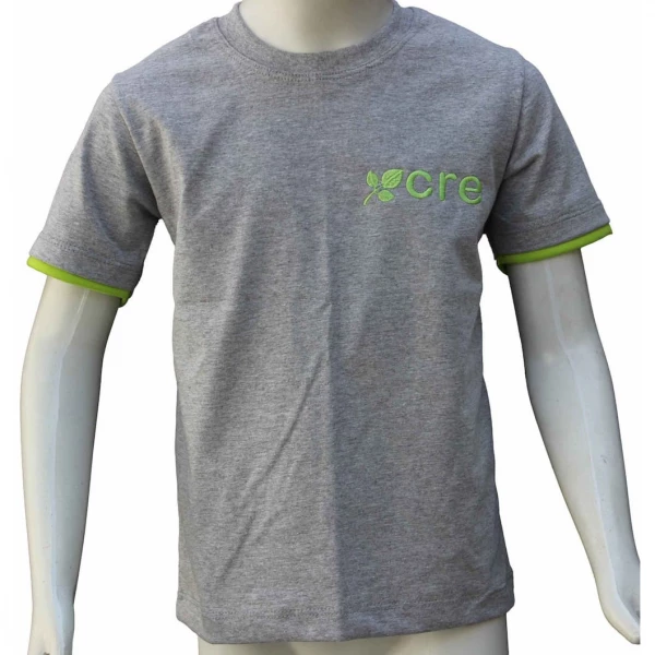 [11224] Camiseta de malha cinza mescla m. c. tam. P - CRE