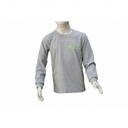 [11232 Series] Camiseta de malha cinza mescla m. l.